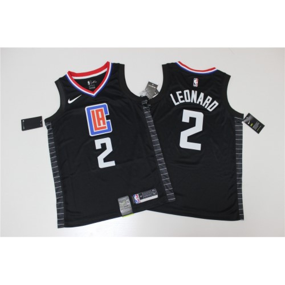 Men's LA Clippers Kawhi Leonard #2 Black Swingman Jersey - Statement Edition-Pro Kit Vault | Brand New 26/27 Sports Jerseys